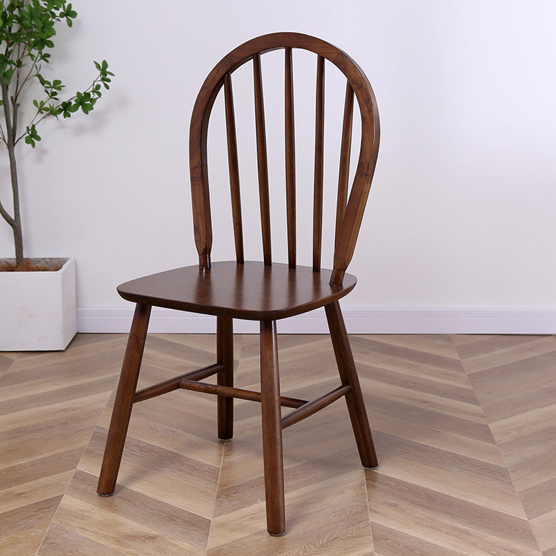 Solid Wood Windsor Hoop Back Dining Chair – Classic Farmhouse Spindle Kitchen Chair