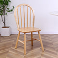 Solid Wood Windsor Hoop Back Dining Chair – Classic Farmhouse Spindle Kitchen Chair